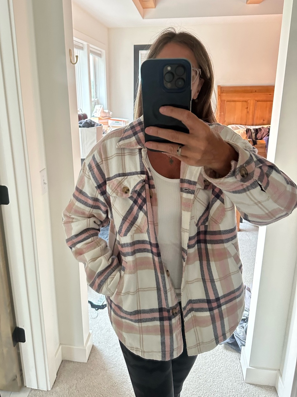 Aeropostale Quilted Plaid Flannel Shacket